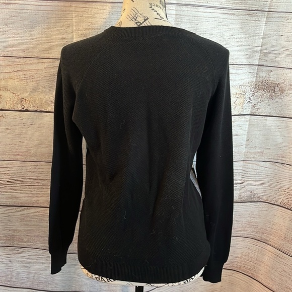 Peace of Cloth Sweater Abstract Design Black & White Size XS - Picture 6 of 9